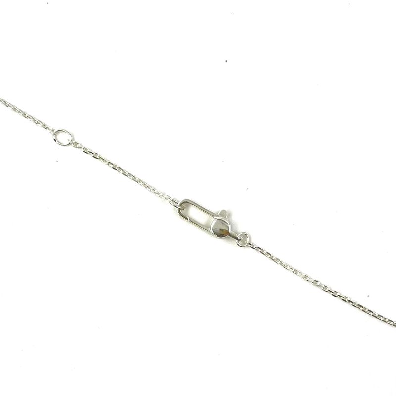 Gucci Mini Square Plate Logo Silver Necklace