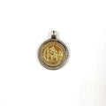 Tiffany & Co St Christopher Coin Pendant Top 18k Yellow Gold
