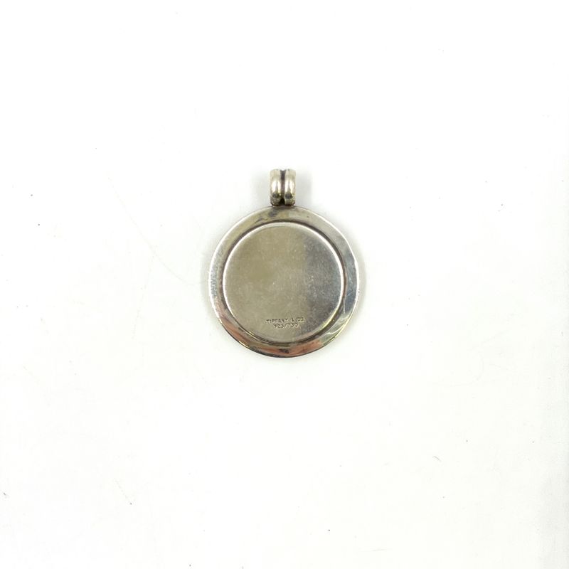 Tiffany & Co St Christopher Coin Pendant Top 18k Yellow Gold