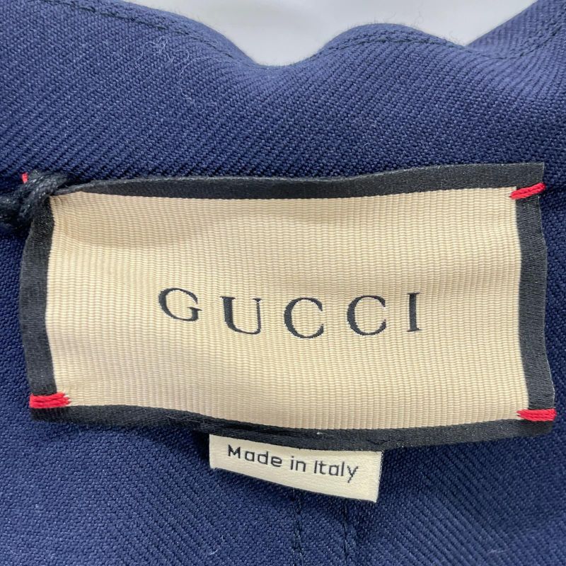 Gucci Navy Double Breasted Trench Coat 40 )