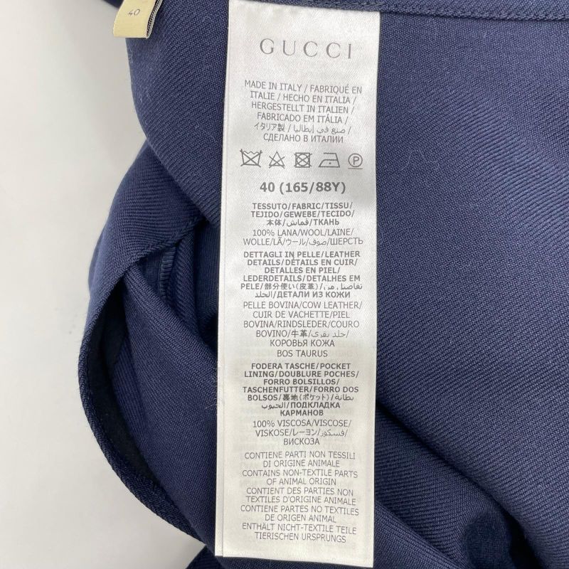 Gucci Navy Double Breasted Trench Coat 40 )