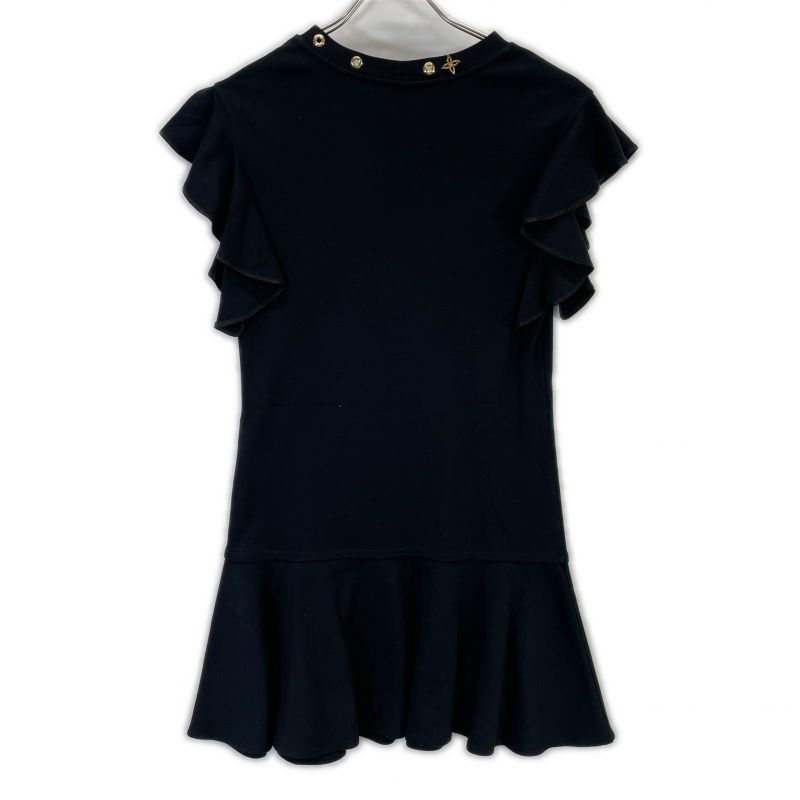 Louis Vuitton Uol Top Frill Dress XS ) Black