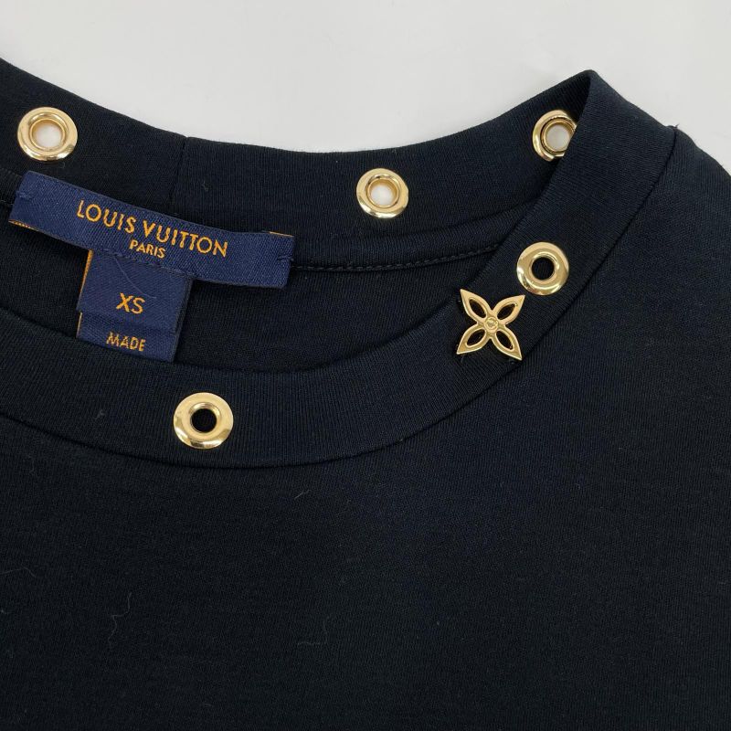 Louis Vuitton Uol Top Frill Dress XS ) Black
