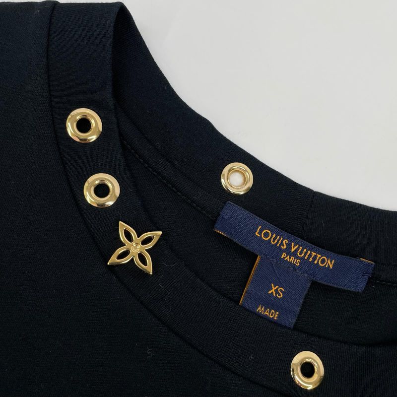 Louis Vuitton Uol Top Frill Dress XS ) Black