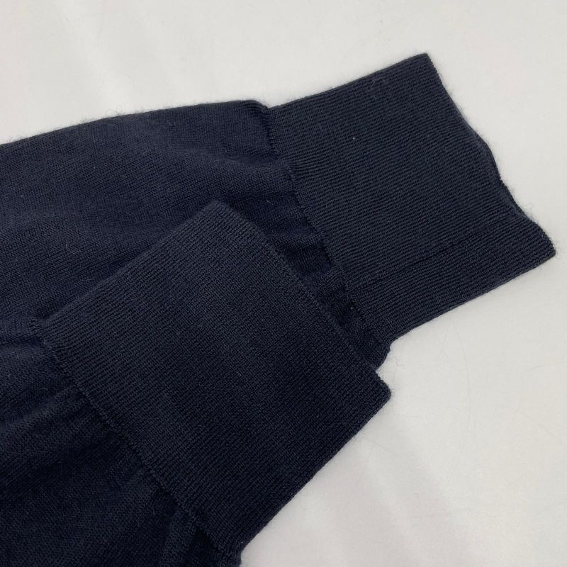 Hermes All Over Pattern Cashmere Crew Neck Knit Sweater ) Navy