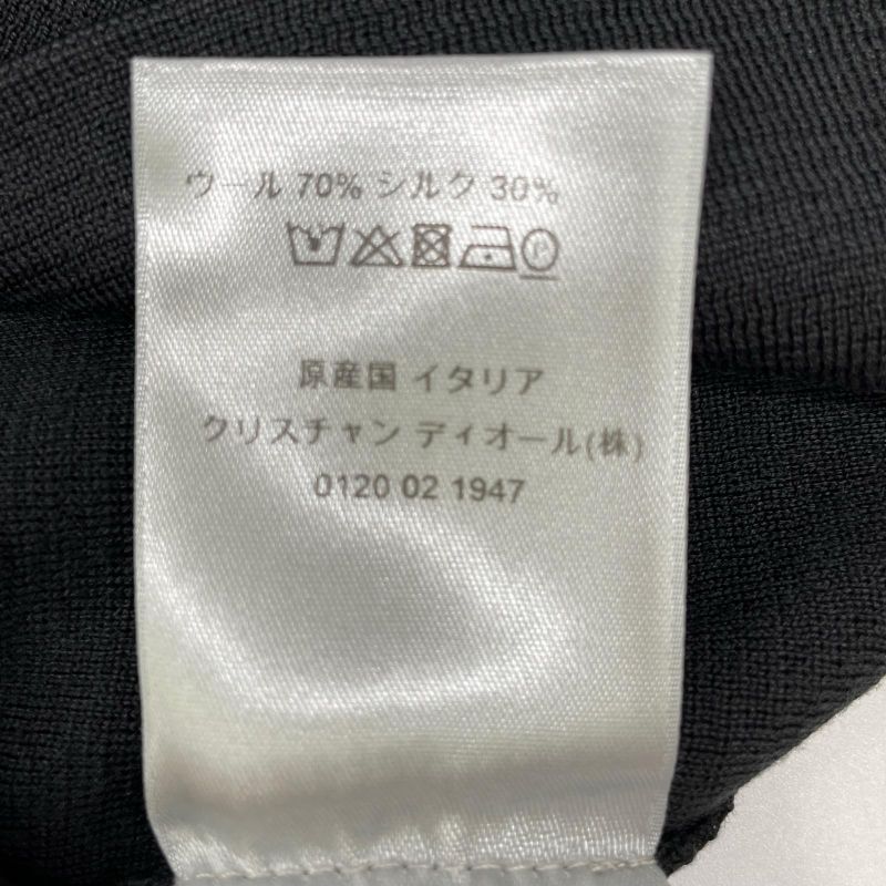 Dior Wool Silk Patch Logo Knit Sweater XL ) Black