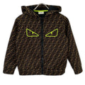 Fendi Akuxv 083 Zucca Pattern Zip Up Hoodie Jacket ) Brown