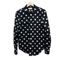Saint Laurent Paris Long Sleeve Shirt S Black Beige Dot