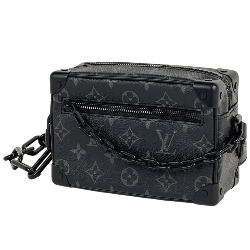 Louis Vuitton Mini Soft Trunk Crossbody Shoulder Bag Monogram Eclipse Noir Black