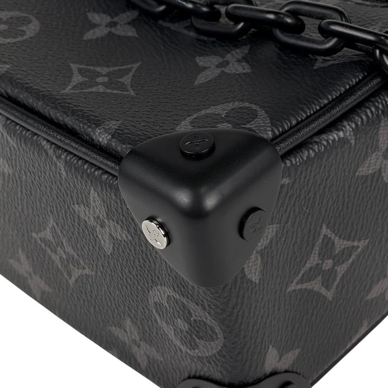 Louis Vuitton Mini Soft Trunk Crossbody Shoulder Bag Monogram Eclipse Noir Black