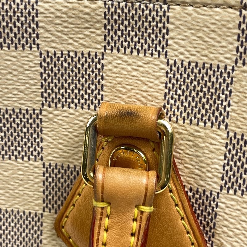 Louis Vuitton Calvi Shoulder Bag Tote Damier Azur White