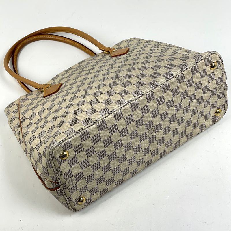 Louis Vuitton Calvi Shoulder Bag Tote Damier Azur White