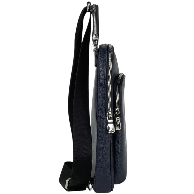 Louis Vuitton Avenue Sling Bag Shoulder Taiga Blue Minuit