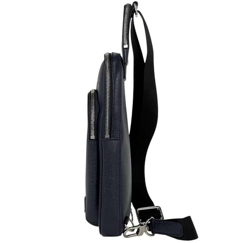 Louis Vuitton Avenue Sling Bag Shoulder Taiga Blue Minuit