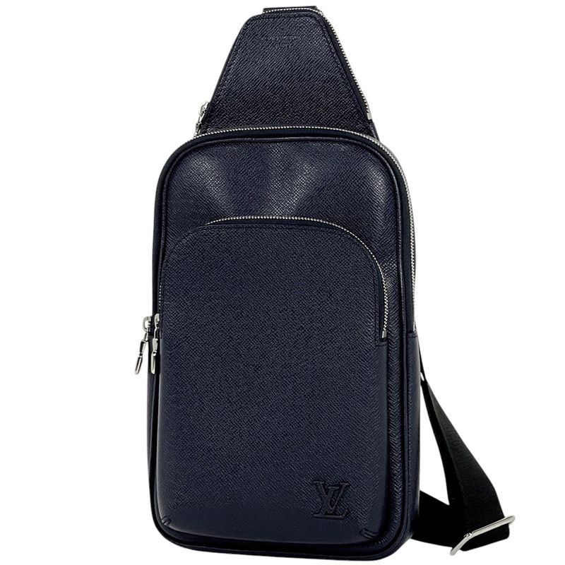Louis Vuitton Avenue Sling Bag Shoulder Taiga Blue Minuit