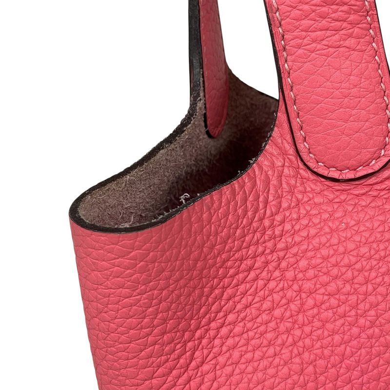Hermes Picotin Lock PM Mini Bag Taurillon Clemence Rose Azalea