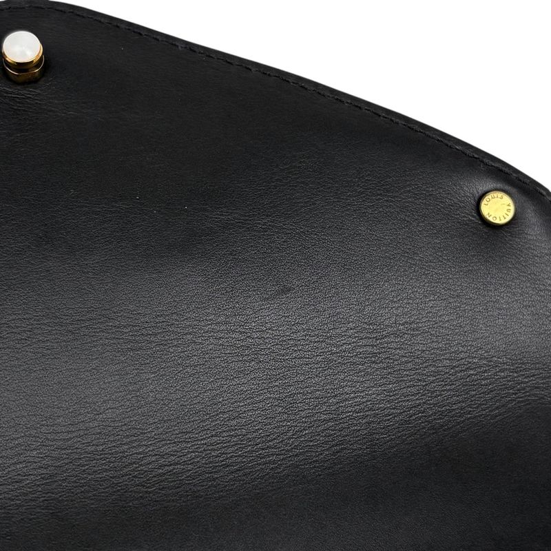 Louis Vuitton New Wave Chain PM Crossbody Shoulder Bag Leather Noir Black