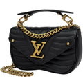 Louis Vuitton New Wave Chain PM Crossbody Shoulder Bag Leather Noir Black