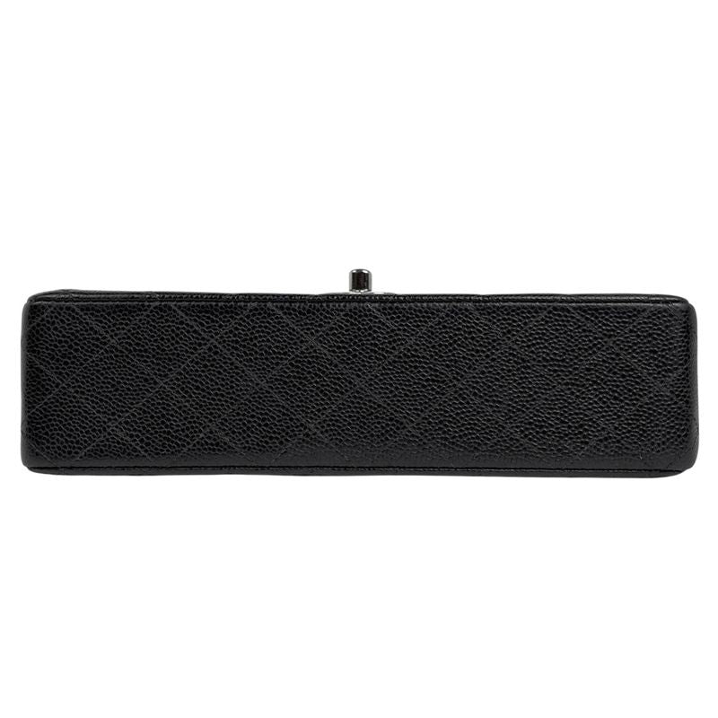 Chanel Quilted Double Flap Chain Shoulder Bag CC Logo Caviar Leather