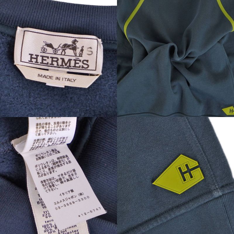 Hermes Sweatshirt Trainer Cotton Top Sneaker Turquoise Green