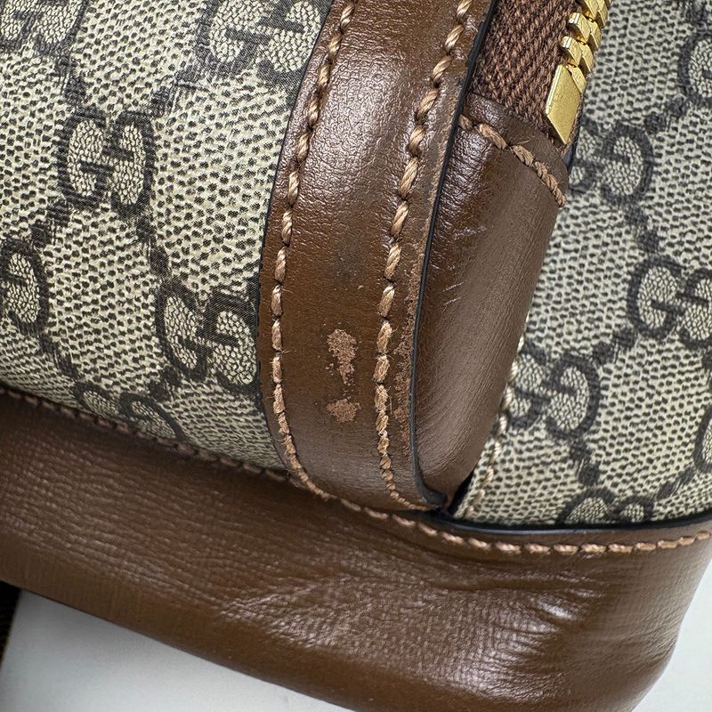 Gucci GG Pattern Backpack Supreme Coated Beige Brown