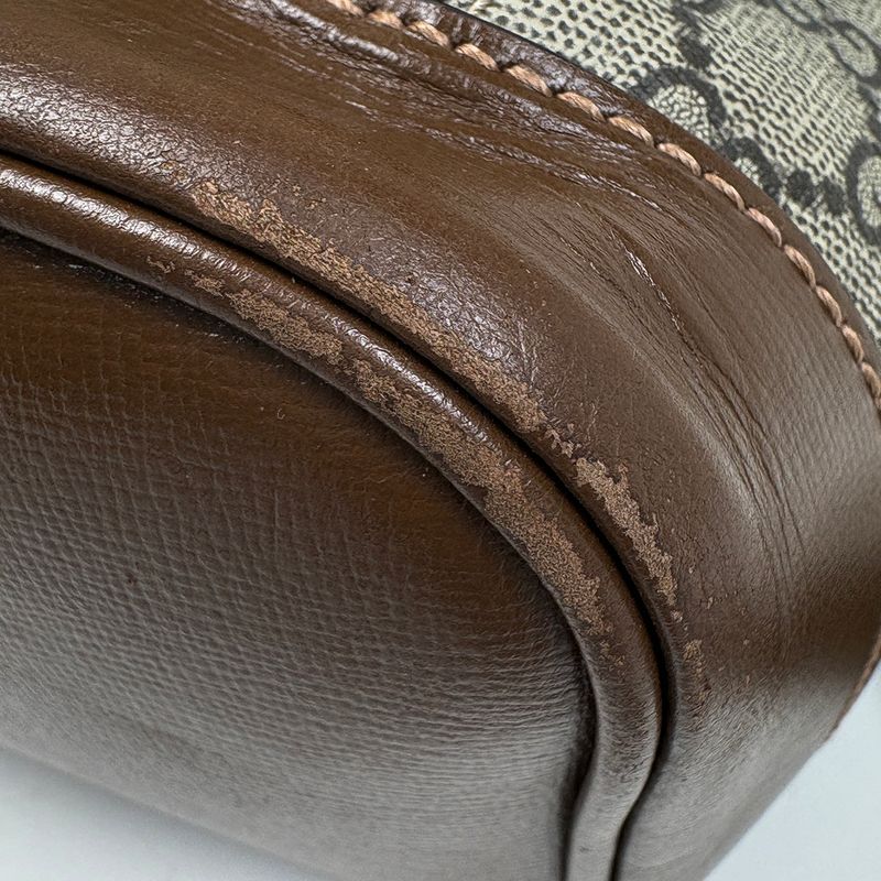 Gucci GG Pattern Backpack Supreme Coated Beige Brown