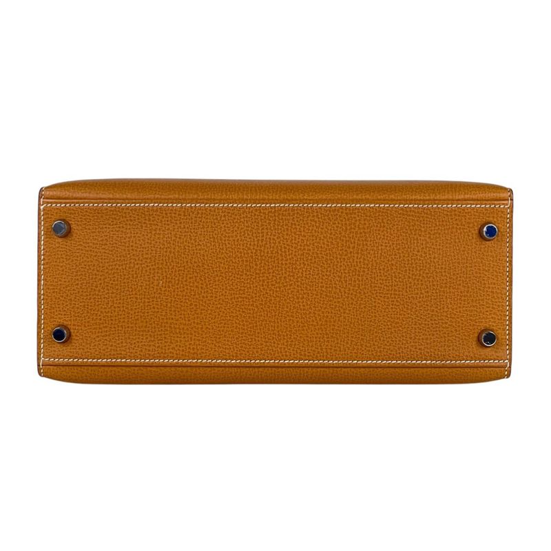 Hermes Kelly 28 Sellier 2-Way Shoulder Bag Ardennes Toffee