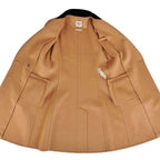 Hermes Coat Gaultier Era Long Double Breasted Camel Brown