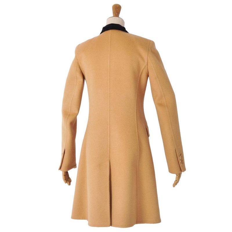 Hermes Coat Gaultier Era Long Double Breasted Camel Brown