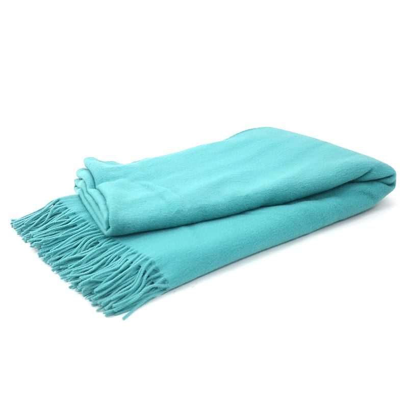 Hermes Shoulder Bag Wool Cashmere Blue-green