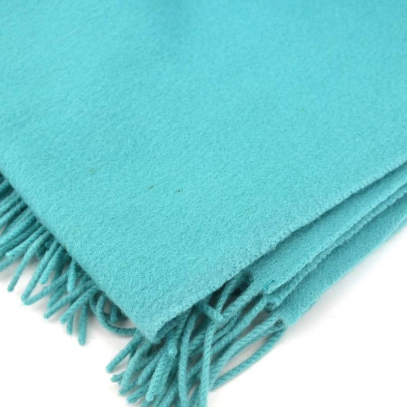 Hermes Shoulder Bag Wool Cashmere Blue-green
