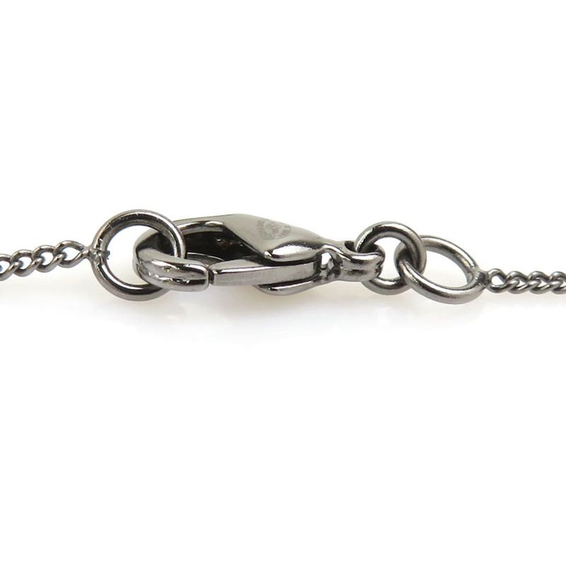 Chanel Necklace CC Logo Gunmetal Black