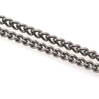 Chanel Necklace CC Logo Gunmetal Black