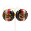 Gucci Earrings White Navy Red