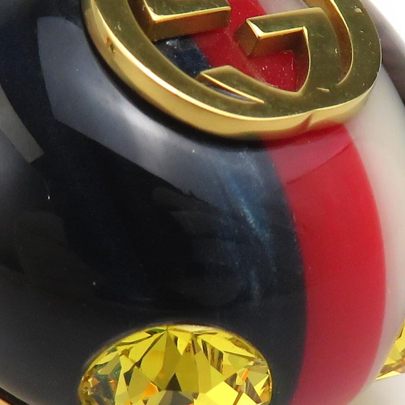 Gucci Earrings White Navy Red