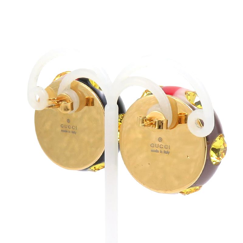 Gucci Earrings White Navy Red