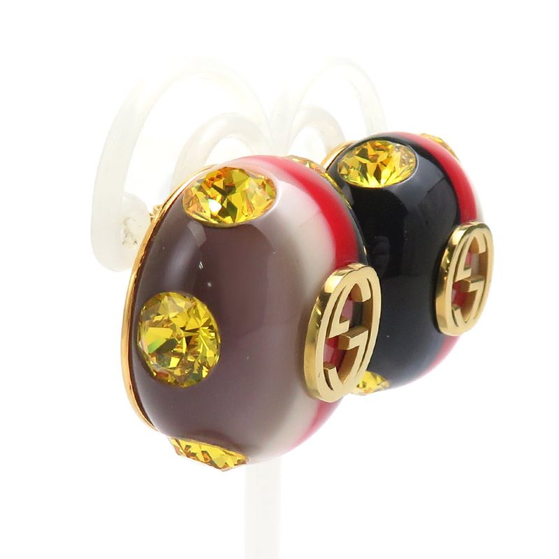 Gucci Earrings White Navy Red