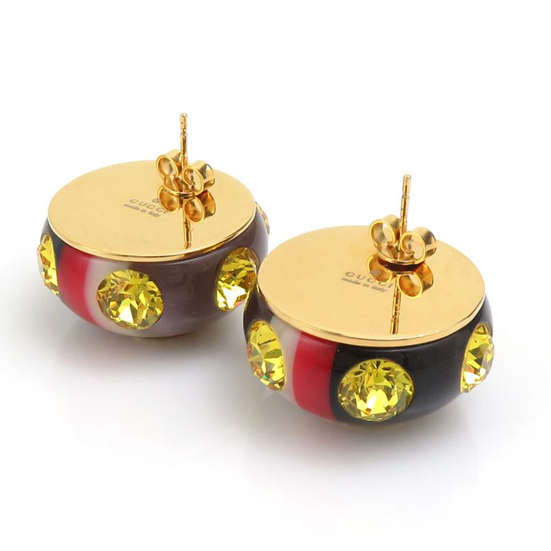 Gucci Earrings White Navy Red