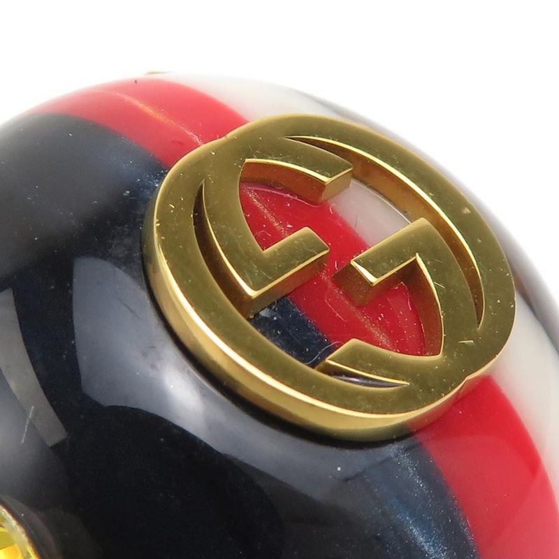Gucci Earrings White Navy Red