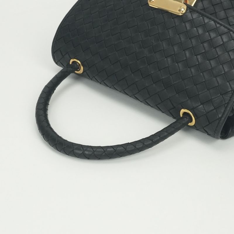 Bottega Veneta Intrecciato Tote Leather Black Gold