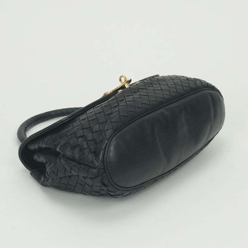 Bottega Veneta Intrecciato Tote Leather Black Gold