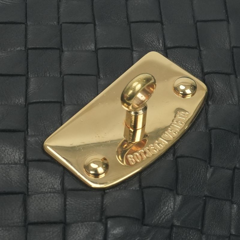 Bottega Veneta Intrecciato Tote Leather Black Gold