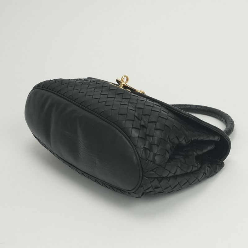 Bottega Veneta Intrecciato Tote Leather Black Gold