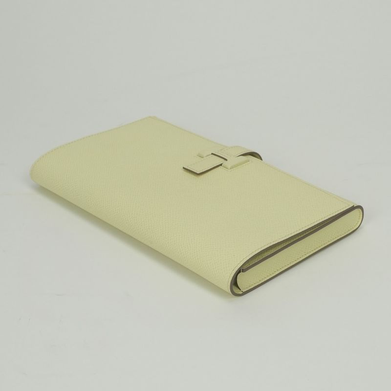Hermes New Passant Wallet Epsom Jaune Milton Yellow