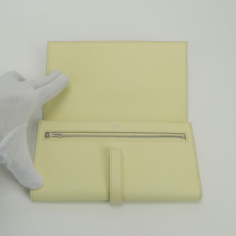 Hermes New Passant Wallet Epsom Jaune Milton Yellow