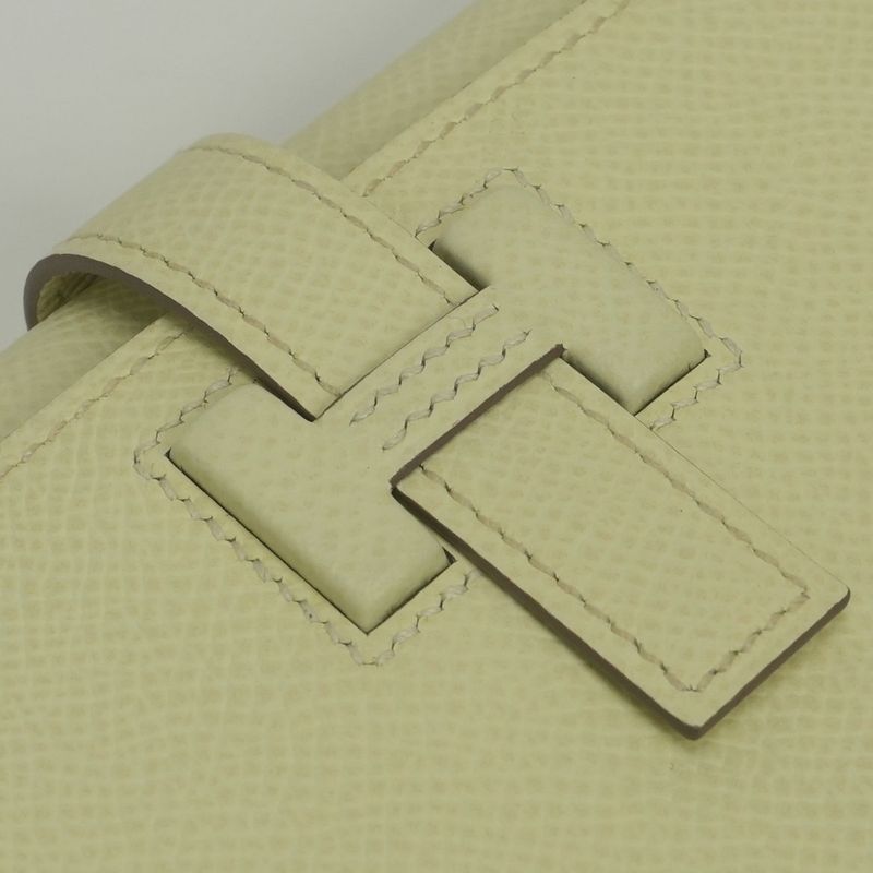Hermes New Passant Wallet Epsom Jaune Milton Yellow