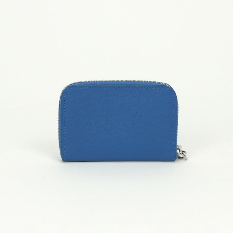 Hermes Zip Azap Wallet Coin Purse Mykonos Blue
