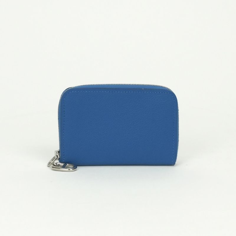 Hermes Zip Azap Wallet Coin Purse Mykonos Blue
