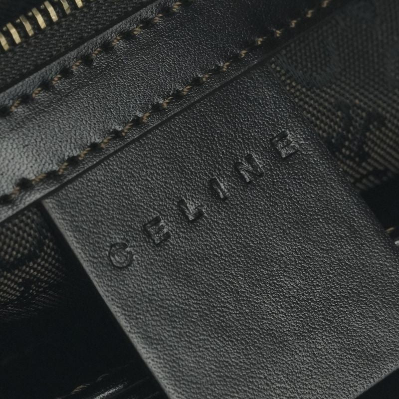 Celine Triomphe Shoulder Bag Black Gold Vintage