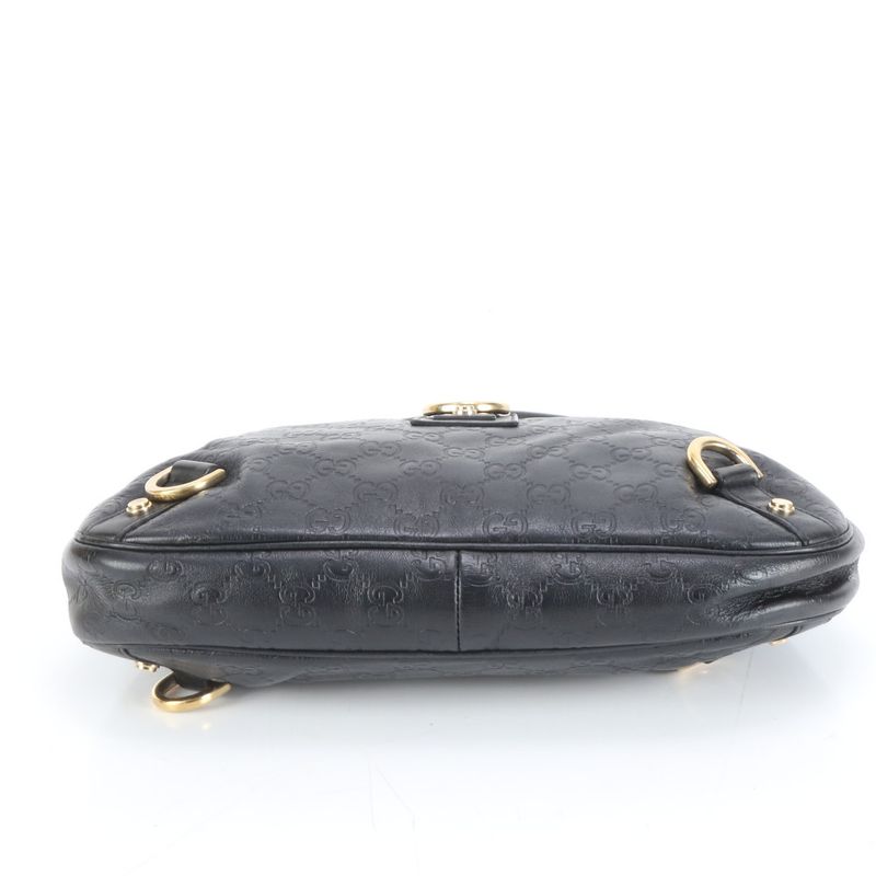 Guccissima Leather Shoulder Bag Hand Black